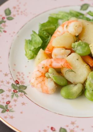 海老、じゃがいも、そら豆の春サラダ-レシピのメイン写真