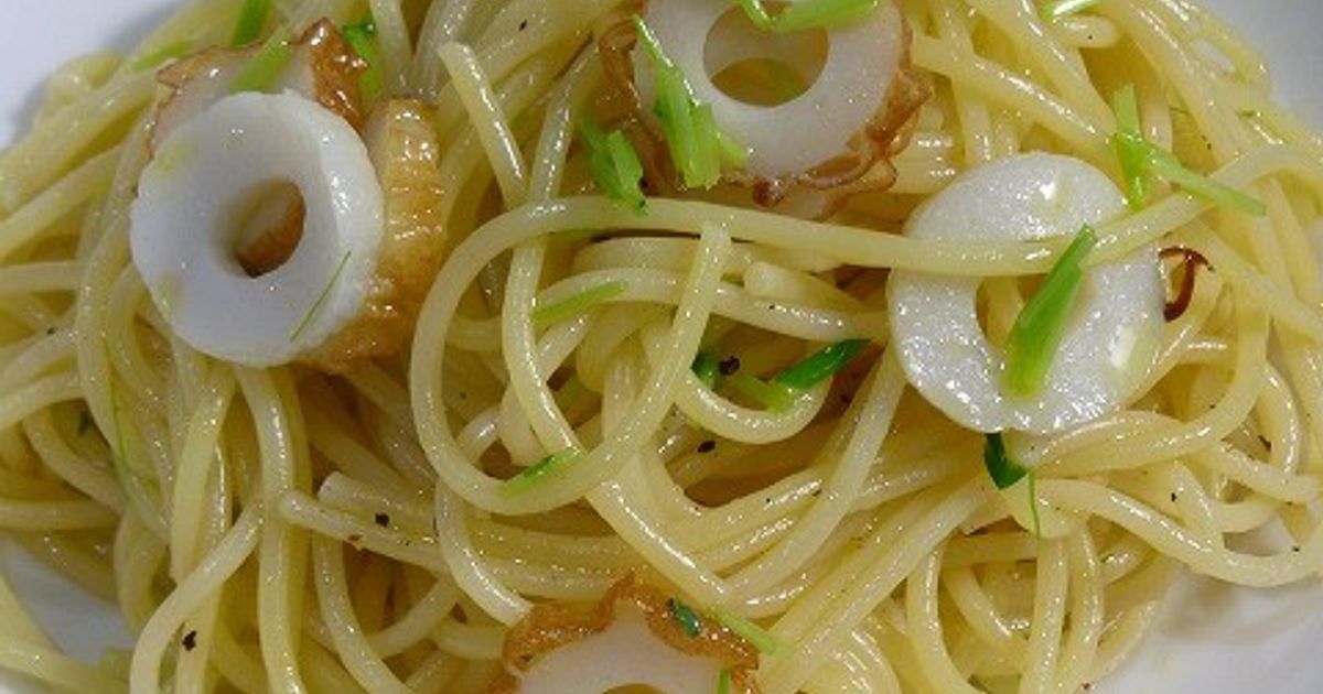 絶品ペペロンチーノ！豆苗ちくわ添え by だんどり亭 【クックパッド