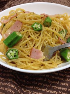 オクラとベーコンの和風パスタ-レシピのメイン写真
