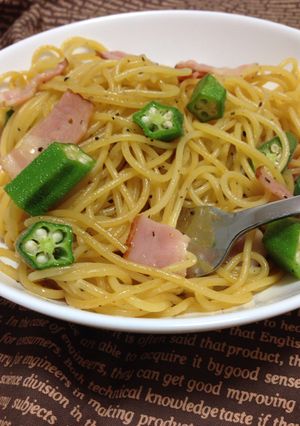 オクラとベーコンの和風パスタ-レシピのメイン写真
