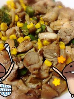 オクラと鶏肉のさっぱり夏炒め-レシピのメイン写真