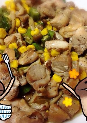 オクラと鶏肉のさっぱり夏炒め-レシピのメイン写真
