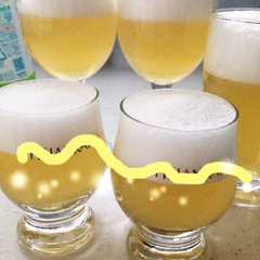 รูปของ なんちゃってビールゼリー リンゴジュース