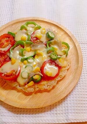 フライパンで大変身♪そうめんがピザに!?-レシピのメイン写真