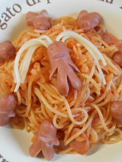 ソーセー人がナポリタンを食べに来たっ!?-レシピのメイン写真