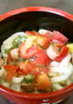 夏につるっと適当簡単冷やしうどん-レシピのメイン写真