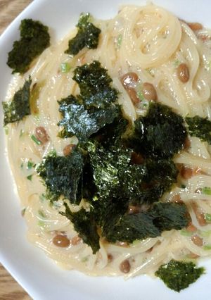 簡単すぎる納豆スパ-レシピのメイン写真