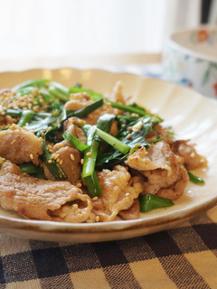 塩麹で柔らか☆豚肉とニラの炒め物-レシピのメイン写真