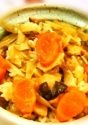 ごぼう&鶏肉の美味しい炊き込みご飯(^^-レシピのメイン写真