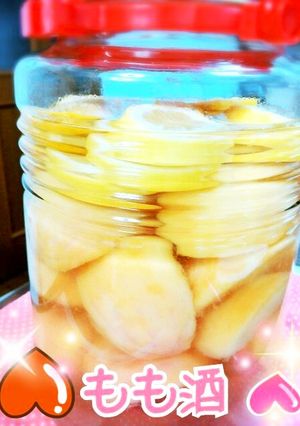 桃もおススメ～甘い果実酒♡もも酒♪-レシピのメイン写真