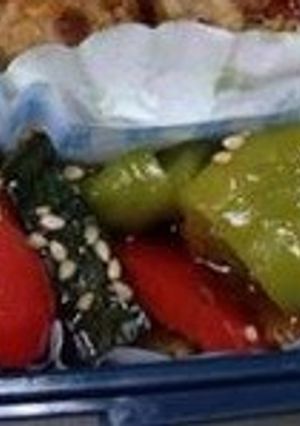 お弁当に簡単パプリカとかぼちゃの甘酢あん-レシピのメイン写真
