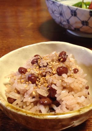 自動炊飯機能付きコンロで炊くお赤飯-レシピのメイン写真