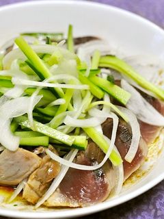 簡単◎カツオの叩き自家製マリネで♪-レシピのメイン写真