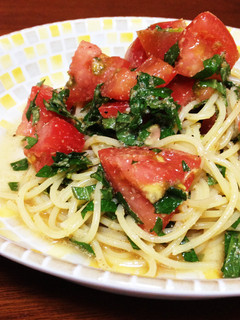トマトと大葉の簡単冷製パスタ-レシピのメイン写真