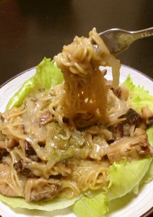 森のきのこのクリームスパゲティ-レシピのメイン写真