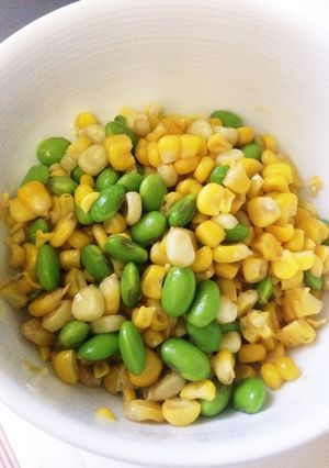 レンジで簡単♪バターコーン枝豆入り♪-レシピのメイン写真