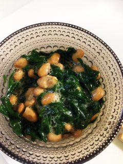 ねばねばコンビ♪つるむらさきと納豆和え♪-レシピのメイン写真