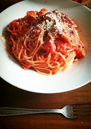 簡単！トマト缶で作る本格トマトパスタ-レシピのメイン写真