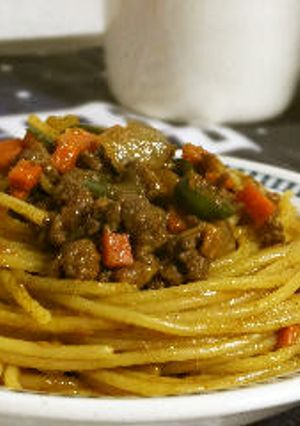 真夏の夜のインディアンカレースパゲティ-レシピのメイン写真