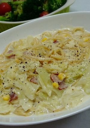 お鍋１つで！簡単コーンクリームパスタ♡-レシピのメイン写真
