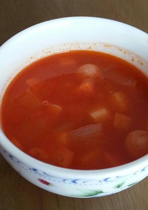 皮なしウイニーでミネストローネ-レシピのメイン写真