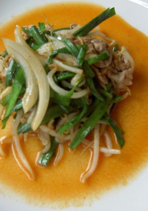 レンジで５分！豚肉と野菜の激辛蒸し-レシピのメイン写真