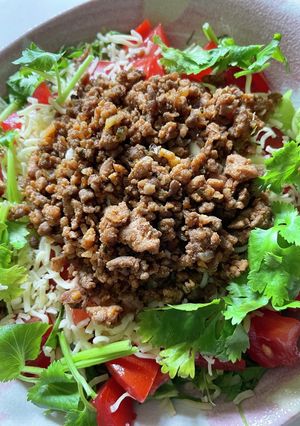 ご飯なし「タコライス」❤レタス増量-レシピのメイン写真