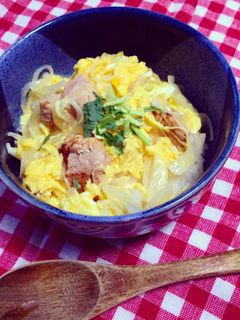 焼きとり缶で簡単 あっさり塩親子丼-レシピのメイン写真