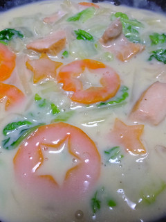 ノンバター!塩鮭と白菜の豆乳クリーム煮-レシピのメイン写真