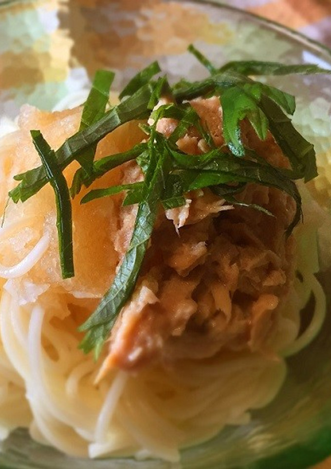 簡単☆ツナと大根おろしのさっぱり素麺-レシピのメイン写真
