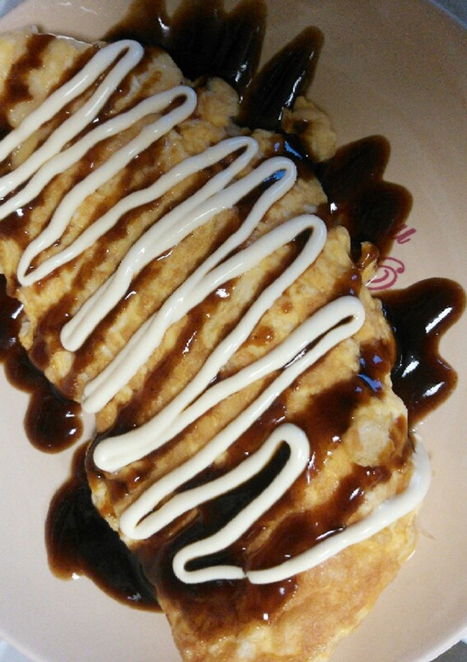 ふわふわ♡お好み焼き風オムレツ-レシピのメイン写真
