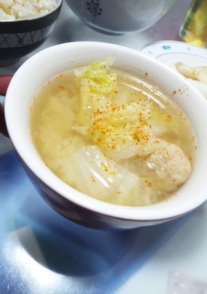 白菜と肉団子の味噌スープ-レシピのメイン写真
