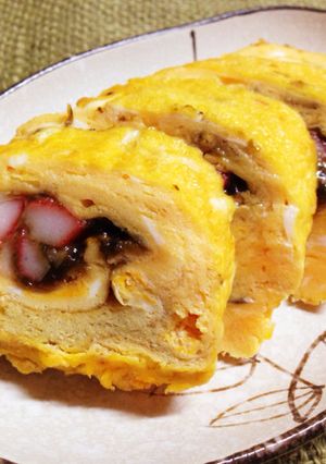 朝食＆お弁当♪海苔の佃煮かにかまの卵焼き-レシピのメイン写真