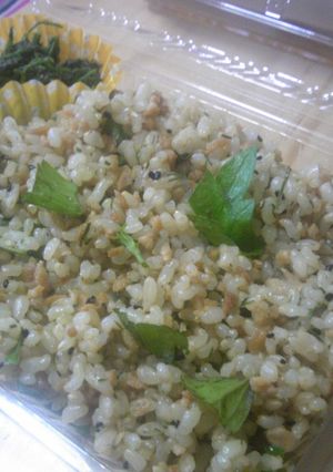 野草を楽しむ～ヨメナの玄米チャーハン-レシピのメイン写真