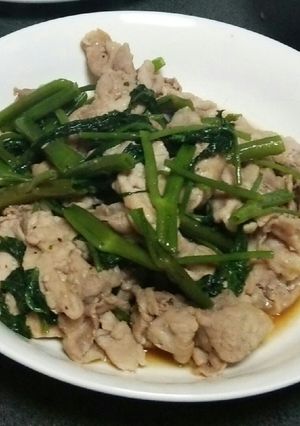 所要時間10分⭐豚肉と空芯菜炒め-レシピのメイン写真