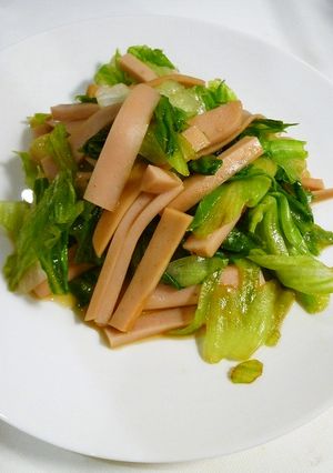 簡単！レタスの硬い外葉☆レタスの醤油炒め-レシピのメイン写真