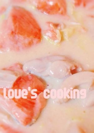 サーモンとチキンとキャベツのクリーム煮-レシピのメイン写真