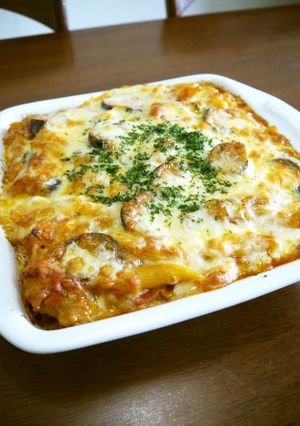 鶏肉と茄子のトマトクリームグラタン♪-レシピのメイン写真