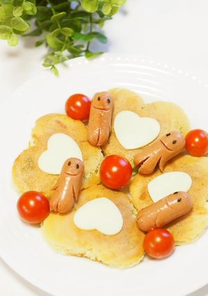 ♡夏のソーセー人ホットケーキ♡-レシピのメイン写真