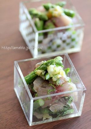 アジとアスパラの塩レモン和え-レシピのメイン写真