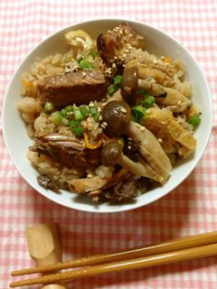 味付けさば缶で炊き込みご飯-レシピのメイン写真