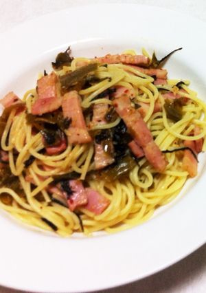 ランチに♡高菜とベーコンのパスタ-レシピのメイン写真