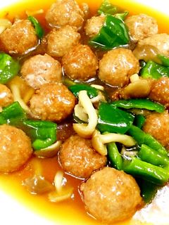 肉団子&きのこ ピーマンの甘酢あん☆-レシピのメイン写真