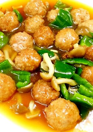 肉団子&きのこ ピーマンの甘酢あん☆-レシピのメイン写真
