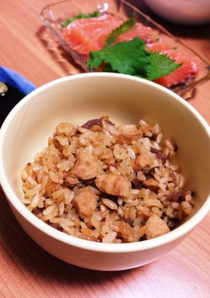 鶏レンコンのモチモチ炊き込みご飯-レシピのメイン写真