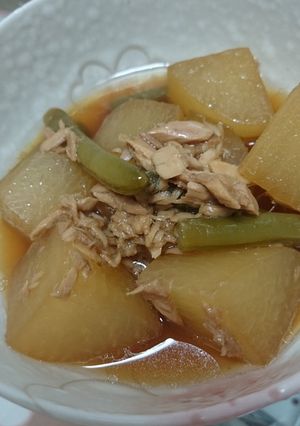 大根とツナ缶でこっくり煮物。-レシピのメイン写真