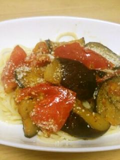 なすとトマトの冷製パスタ-レシピのメイン写真