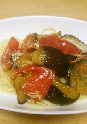 なすとトマトの冷製パスタ-レシピのメイン写真