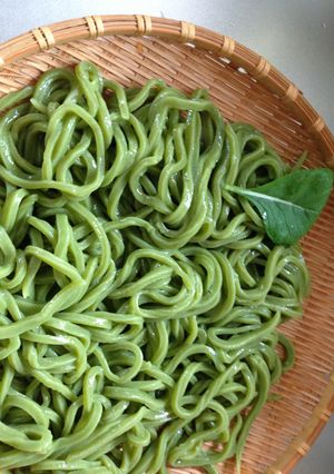 シコシコ、ツルツル手打ち小松菜うどん-レシピのメイン写真