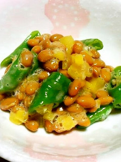 伏見とうがらしと沢庵の納豆あえ♪-レシピのメイン写真